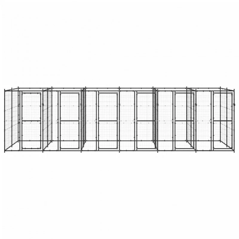 Gabbia Per Cani Da Esterno In Acciaio 14,52 M² 2 Gabbia Per Cani Da Esterno In Acciaio 14,52 M² - immagine 2