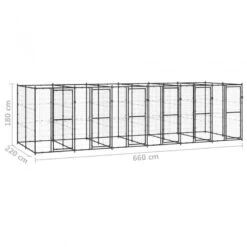 Gabbia Per Cani Da Esterno In Acciaio 14,52 M² 11 Gabbia Per Cani Da Esterno In Acciaio 14,52 M² -Garden Home gabbia per cani da esterno in acciaio 1452 m 5