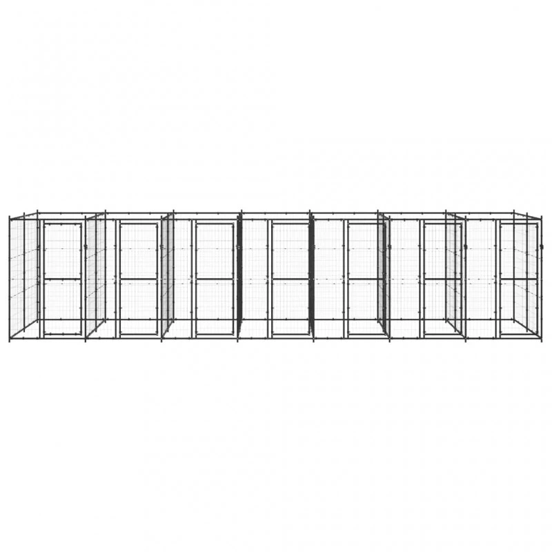 Gabbia Per Cani Da Esterno In Acciaio 16,94 M² 2 Gabbia Per Cani Da Esterno In Acciaio 16,94 M² - immagine 2