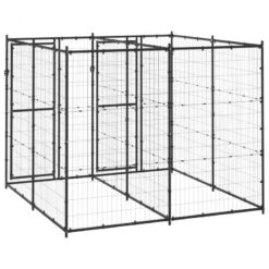 Gabbia Per Cani Da Esterno In Acciaio 4,84 M² 9 Gabbia Per Cani Da Esterno In Acciaio 4,84 M² -Garden Home gabbia per cani da esterno in acciaio 484 m 3