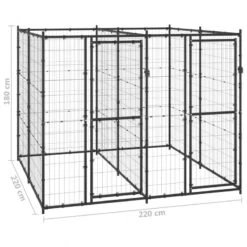 Gabbia Per Cani Da Esterno In Acciaio 4,84 M² 11 Gabbia Per Cani Da Esterno In Acciaio 4,84 M² -Garden Home gabbia per cani da esterno in acciaio 484 m 5