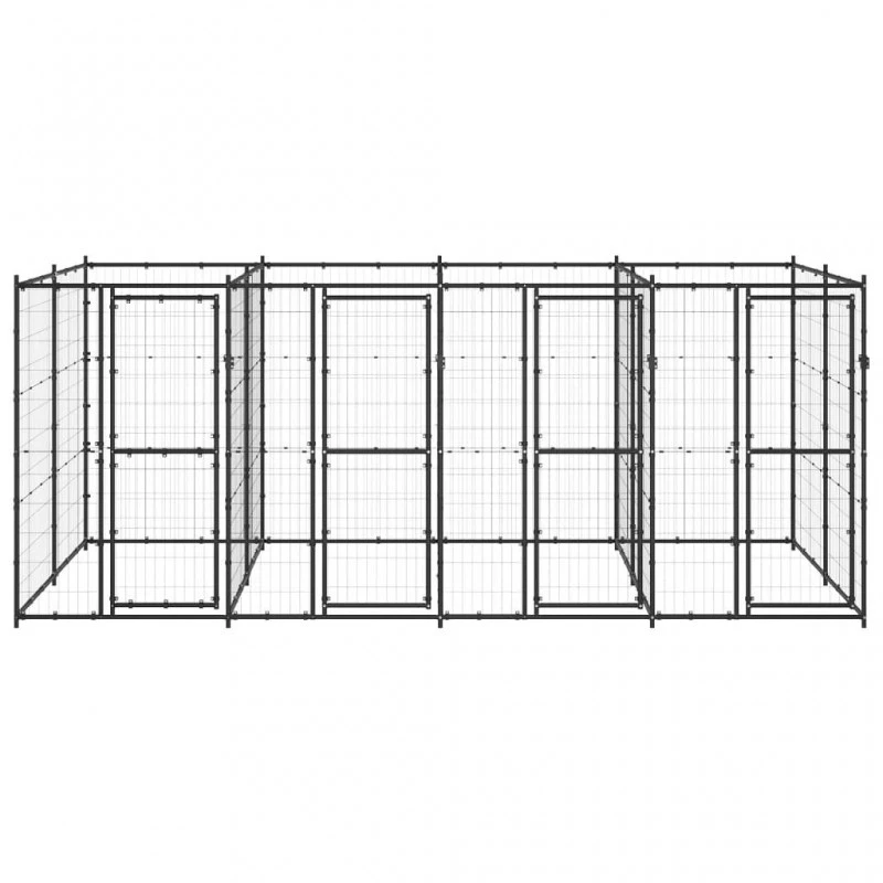 Gabbia Per Cani Da Esterno In Acciaio 9,68 M² 2 Gabbia Per Cani Da Esterno In Acciaio 9,68 M² - immagine 2