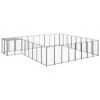 Gabbia Per Cani Nera 20,57 M² In Acciaio -Garden Home gabbia per cani nera 2057 m in acciaio