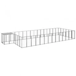 Gabbia Per Cani Nera 26,62 M² In Acciaio