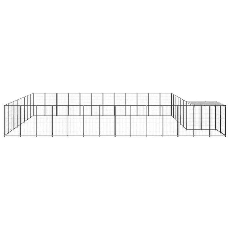 Gabbia Per Cani Nera 30,25 M² In Acciaio 3 Gabbia Per Cani Nera 30,25 M² In Acciaio - immagine 3