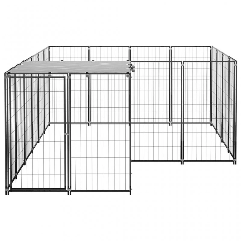 Gabbia Per Cani Nera 6,05 M² In Acciaio 5 Gabbia Per Cani Nera 6,05 M² In Acciaio - immagine 5