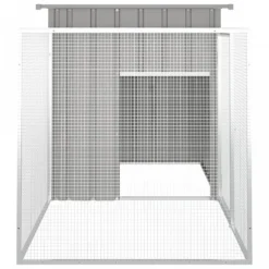 Gabbia Per Conigli Grigia 200x91x100 Cm Acciaio Zincato 8 Gabbia Per Conigli Grigia 200x91x100 Cm Acciaio Zincato -Garden Home gabbia per conigli grigia 200x91x100 cm acciaio zincato 3