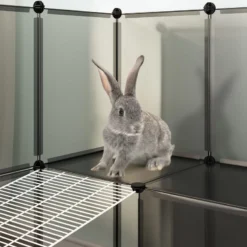 Gabbia Per Piccoli Animali Nera 142x74x93 Cm In PP E Acciaio 14 Gabbia Per Piccoli Animali Nera 142x74x93 Cm In PP E Acciaio -Garden Home gabbia per piccoli animali nera 142x74x93 cm in pp e acciaio 6