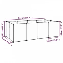 Gabbia Per Piccoli Animali Nera 144x74x46,5 Cm In PP E Acciaio -Garden Home gabbia per piccoli animali nera 144x74x465 cm in pp e acciaio 6