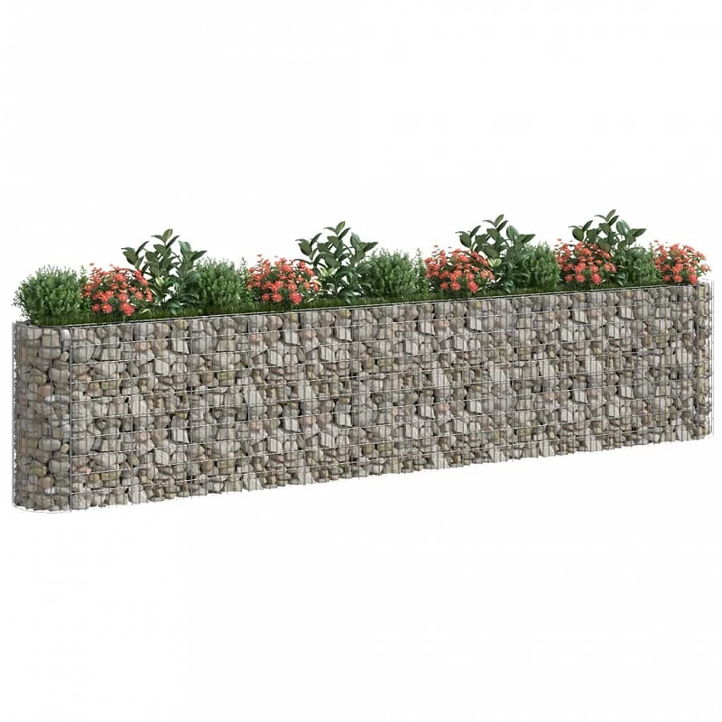 Gabbione Con Letto Rialzato In Acciaio Zincato 470x50x100 Cm 3 Gabbione Con Letto Rialzato In Acciaio Zincato 470x50x100 Cm - immagine 3
