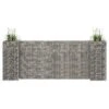 Gabbione Fioriera Ad "H" In Filo Di Acciaio 260x40x100 Cm -Garden Home gabbione fioriera ad h in filo di acciaio 260x40x100 cm