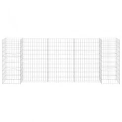 Gabbione Fioriera Ad "H" In Filo Di Acciaio 260x40x100 Cm -Garden Home gabbione fioriera ad h in filo di acciaio 260x40x100 cm 2