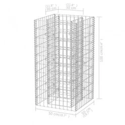 Gabbione Letto Rialzato Da Giardino In Acciaio 50x50x100 Cm -Garden Home gabbione letto rialzato da giardino in acciaio 50x50x100 cm 5