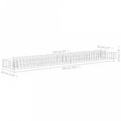 Gabbione Letto Rialzato In Acciaio Zincato 180x30x10 Cm -Garden Home gabbione letto rialzato in acciaio zincato 180x30x10 cm 5
