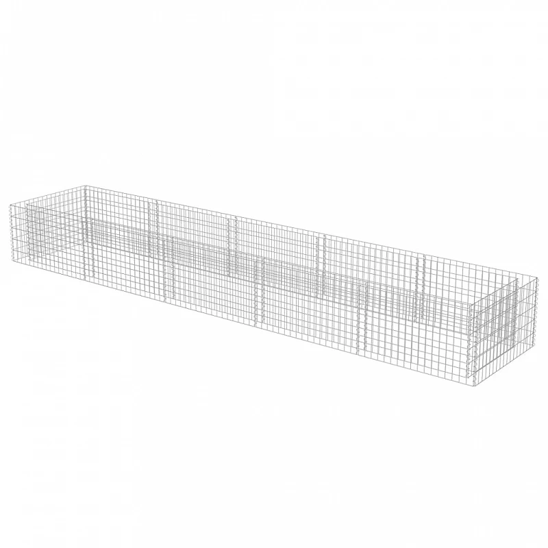 Gabbione Letto Rialzato In Acciaio Zincato 450x90x50 Cm 4 Gabbione Letto Rialzato In Acciaio Zincato 450x90x50 Cm - immagine 4