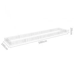 Gabbione Letto Rialzato In Acciaio Zincato 500x100x20 Cm -Garden Home gabbione letto rialzato in acciaio zincato 500x100x20 cm 5