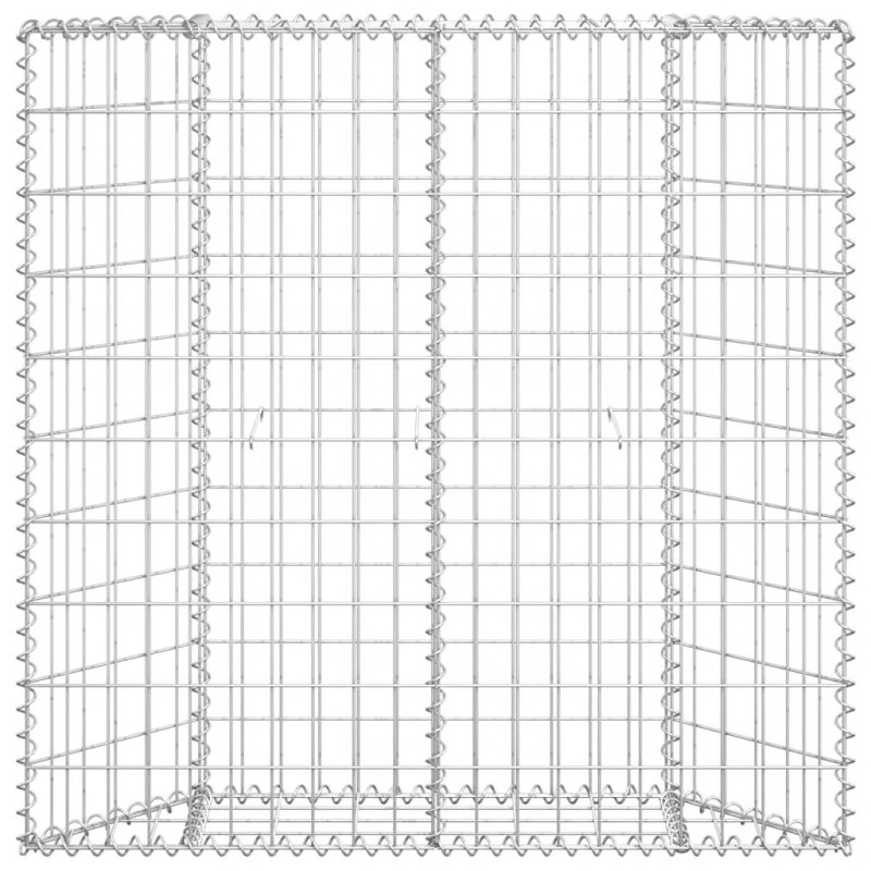 Gabbione Letto Rialzato Trapezio Acciaio Zincato 100x20x100 Cm 3 Gabbione Letto Rialzato Trapezio Acciaio Zincato 100x20x100 Cm - immagine 3