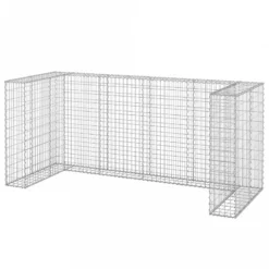 Gabbione Per Bidoni In Acciaio Zincato 254x100x110 Cm 9 Gabbione Per Bidoni In Acciaio Zincato 254x100x110 Cm -Garden Home gabbione per bidoni in acciaio zincato 254x100x110 cm 1