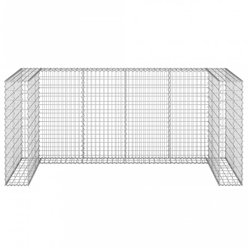 Gabbione Per Bidoni In Acciaio Zincato 254x100x110 Cm 3 Gabbione Per Bidoni In Acciaio Zincato 254x100x110 Cm - immagine 3