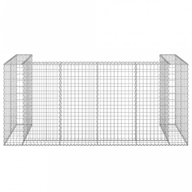 Gabbione Per Bidoni In Acciaio Zincato 254x100x110 Cm 6 Gabbione Per Bidoni In Acciaio Zincato 254x100x110 Cm - immagine 6