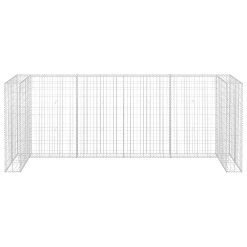 Gabbione Per Bidoni In Acciaio Zincato 320x100x120 Cm 4 Gabbione Per Bidoni In Acciaio Zincato 320x100x120 Cm - immagine 4