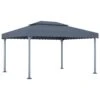 Gazebo 400x300 Cm Antracite Alluminio 8 Gazebo 400x300 Cm Antracite Alluminio -Garden Home gazebo 400x300 cm antracite alluminio