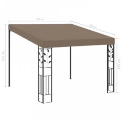 Gazebo A Parete 3x3x2,5 M Talpa -Garden Home gazebo a parete 3x3x25 m talpa 5