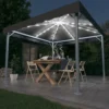 Gazebo Con Stringa Di Luci LED 300x300 Cm Antracite Alluminio 12 Gazebo Con Stringa Di Luci LED 300x300 Cm Antracite Alluminio -Garden Home gazebo con stringa di luci led 300x300 cm antracite alluminio