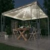 Gazebo Con Stringa Di Luci LED 300x300 Cm Crema 20 Gazebo Con Stringa Di Luci LED 300x300 Cm Crema -Garden Home gazebo con stringa di luci led 300x300 cm crema