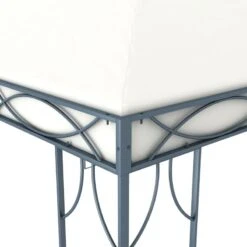 Gazebo Con Stringa Di Luci LED 300x300 Cm Crema -Garden Home gazebo con stringa di luci led 300x300 cm crema 4