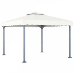 Gazebo Con Stringa Di Luci LED 300x300 Cm Crema In Alluminio 10 Gazebo Con Stringa Di Luci LED 300x300 Cm Crema In Alluminio -Garden Home gazebo con stringa di luci led 300x300 cm crema in alluminio 2