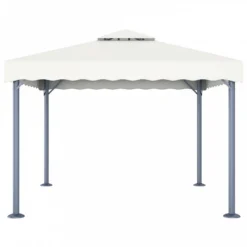 Gazebo Con Stringa Di Luci LED 300x300 Cm Crema In Alluminio 11 Gazebo Con Stringa Di Luci LED 300x300 Cm Crema In Alluminio -Garden Home gazebo con stringa di luci led 300x300 cm crema in alluminio 3