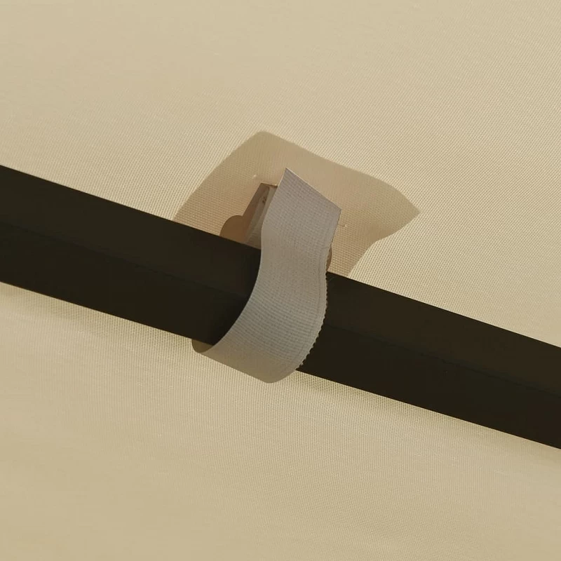 Gazebo Con Stringa Di Luci LED 3x3 M Crema 6 Gazebo Con Stringa Di Luci LED 3x3 M Crema - immagine 6