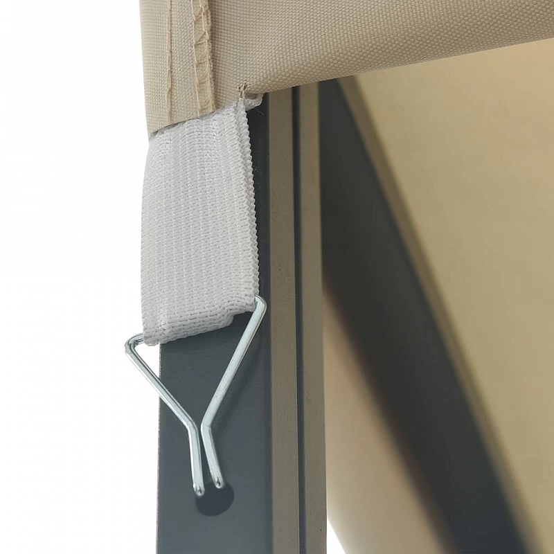 Gazebo Con Stringa Di Luci LED 3x3 M Crema 8 Gazebo Con Stringa Di Luci LED 3x3 M Crema - immagine 8