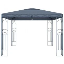 Gazebo Con Stringa Di Luci LED 400x300 Cm Antracite -Garden Home gazebo con stringa di luci led 400x300 cm antracite 4