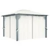 Gazebo Con Tenda 300 X 300 Cm Crema Alluminio -Garden Home gazebo con tenda 300 x 300 cm crema alluminio
