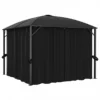 Gazebo Con Tende 300x300x265 Cm Antracite -Garden Home gazebo con tende 300x300x265 cm antracite