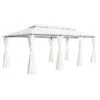 Gazebo Con Tende 600x298x270 Cm Bianco 180g/m² -Garden Home gazebo con tende 600x298x270 cm bianco 180g m