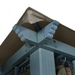 Gazebo Con Tende E Luci LED 300x300 Cm Grigio Talpa Alluminio 16 Gazebo Con Tende E Luci LED 300x300 Cm Grigio Talpa Alluminio -Garden Home gazebo con tende e luci led 300x300 cm grigio talpa alluminio 6