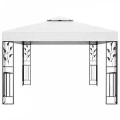 Gazebo Con Tetto Doppio 3x4 M Bianco 7 Gazebo Con Tetto Doppio 3x4 M Bianco -Garden Home gazebo con tetto doppio 3x4 m bianco 1