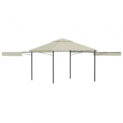 Gazebo Con Tetto Doppio Estendibile 3x3x2,75 M Crema 180 G/m²