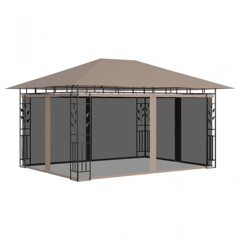 Gazebo Con Zanzariera 4x3x2,73 M Talpa 180 G/m² 1 Gazebo Con Zanzariera 4x3x2,73 M Talpa 180 G/m²