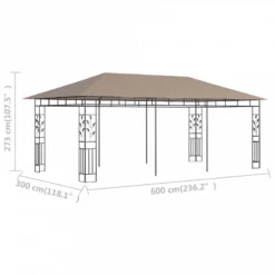Gazebo Con Zanzariera 6x3x2,73 M Talpa 180 G/m² 11 Gazebo Con Zanzariera 6x3x2,73 M Talpa 180 G/m² -Garden Home gazebo con zanzariera 6x3x273 m talpa 180 g m 5