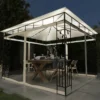 Gazebo Con Zanzariera E Luci LED 3x3x2,73 M Crema -Garden Home gazebo con zanzariera e luci led 3x3x273 m crema