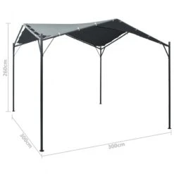 Gazebo Padiglione Tenda Tettoia 3x3 M Acciaio Antracite 13 Gazebo Padiglione Tenda Tettoia 3x3 M Acciaio Antracite -Garden Home gazebo padiglione tenda tettoia 3x3 m acciaio antracite 6