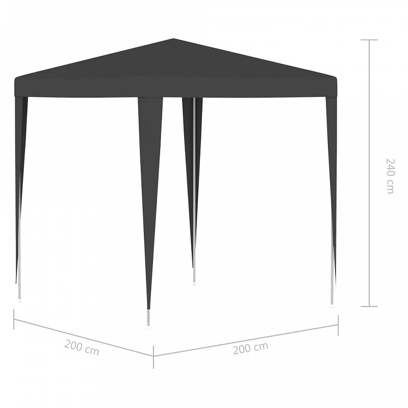 Gazebo Per Feste Professionale 2x2m Antracite 6 Gazebo Per Feste Professionale 2x2m Antracite - immagine 6