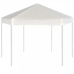 Gazebo Pieghevole Esagonale Pop-Up Con 6 Pareti Crema 3,6x3,1 M -Garden Home gazebo pieghevole esagonale pop up con 6 pareti crema 36x31 m 4