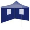 Gazebo Pieghevole Professionale 2 Pareti 2x2m Acciaio Blu -Garden Home gazebo pieghevole professionale 2 pareti 2x2m acciaio blu