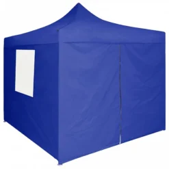 Gazebo Pieghevole Professionale 4 Pareti 2x2m Acciaio Blu 12 Gazebo Pieghevole Professionale 4 Pareti 2x2m Acciaio Blu -Garden Home gazebo pieghevole professionale 4 pareti 2x2m acciaio blu 2