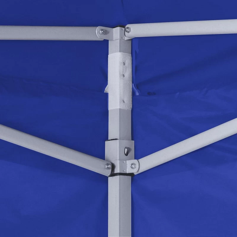 Gazebo Pieghevole Professionale 4 Pareti 2x2m Acciaio Blu 5 Gazebo Pieghevole Professionale 4 Pareti 2x2m Acciaio Blu - immagine 5